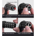 6x1000 Combination Chain Lock 6x1000mm bicycle combination bike chain lock Supplier